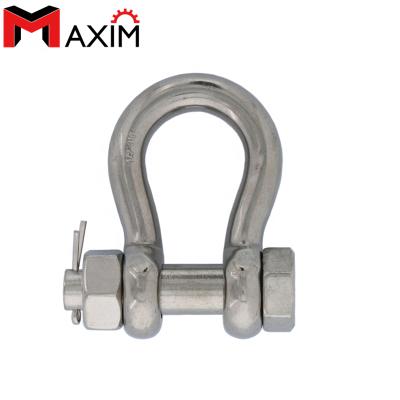 China Heavy Industry Stainless Steel D Ring Bolt Type Anchor Shackle For Marine for sale