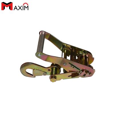 China Trailer Towing /off Road Recovery 2inch Connecting Wide Handle Ratchet Long Loop With Snap Hook for sale