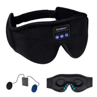 China Custom BT 5.0 Wireless Earphone Cover Travel Blindfold Travel 3d Sleep Eye Cover for sale