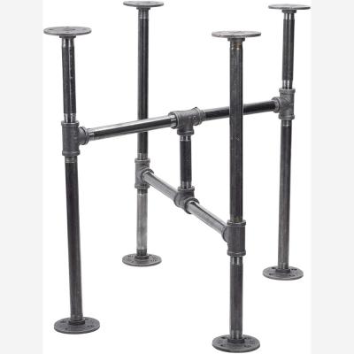 China Black Steel Pipe Table Legs Vintage Decorations Metal Pipes Pipe Table Leg Furniture End Table Industrial Rustic Industrial Side Table Base DIY Decorations for sale