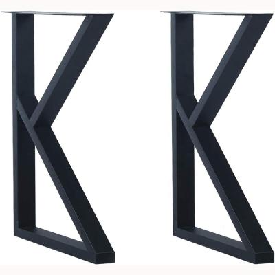 China Modern Black DIY K Type Industrial Modern Table Legs Table Base Dining Metal Furniture Bench Restaurant Office Table Base Home Legs for sale