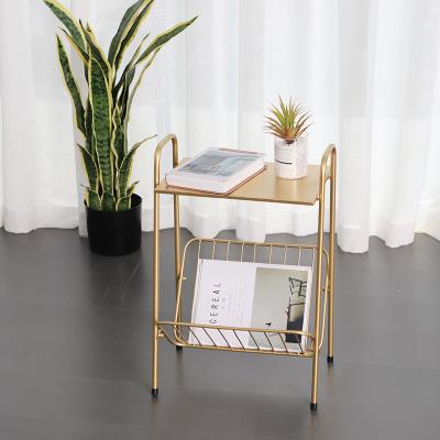 China Multifunctional Nordic luxury modern small metal folding coffee table furniture living room iron coffee table for sale