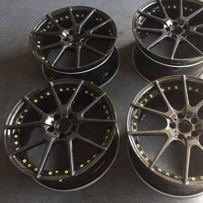 China WRSCF1 ALLOY Forged Wheel Rim For Car Benz E S CLS BMW New Alloy Car Wheel 2-Piece Carbon Fiber Wheel BMW 5 7 X3 for sale