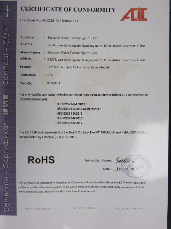 RoHS - Shenzhen Ruize Technology Co., Ltd.