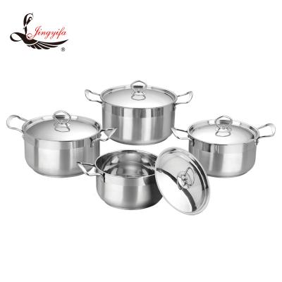 China Sustainable Economical 8 PCS Stainless Steel Kitchen Cookware With Various Color for sale