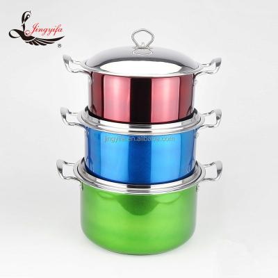 China Viable colorful wholesale cookware food warmer hot pot for nigeria for sale