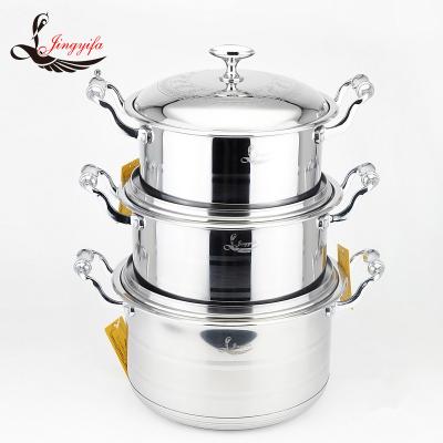 China Top Grade Kitchen Stainless Cookware Sustainable For Home Kitchen With Super Capsule Bottom for sale