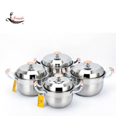 China Sustainable Practical Stainless Steel Cookware Set Cooking Set Soup Pot For Induction for sale