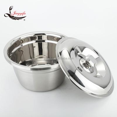 China 26-38cm Deep Basin Stainless Steel Food Vegetables Storage Multifunctional Sustainable Reserve Side for sale