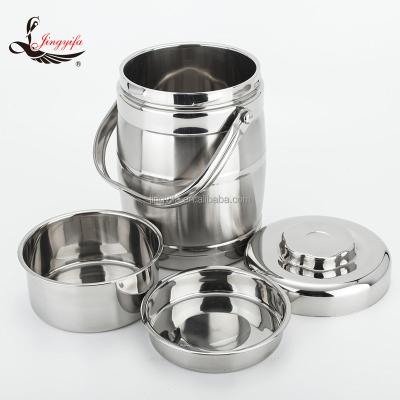 China Sustainable hot sale .14L, 2.0L, 2.8L, 3.8L stainless steel food container / thermo lunch box with handle for sale