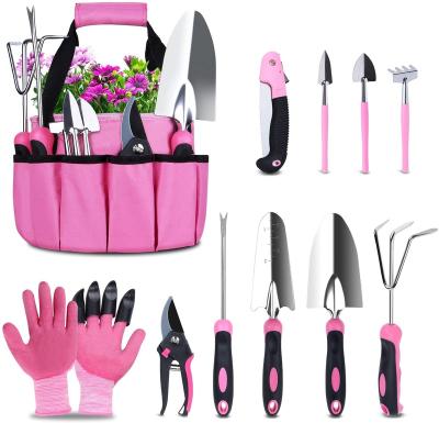 China GARDEN HL-BS13 Stainless Steel Garden Fork Rake Prunner Saw Shovel Weeder Heavy Quality 12pcs Garden Hot Selling Tool Kit for sale