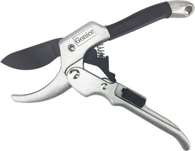 China Bonsai Plant Trimming Scissors HL-715 Aluminum Cutting Shear Easy To Cut With Aluminum Handle PVC Handle Prunner Shear Ratchet Runner for sale