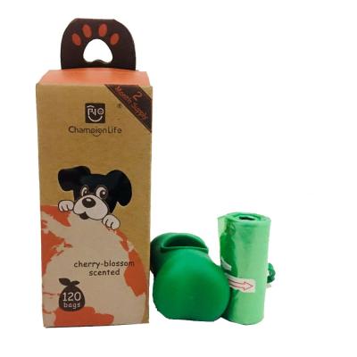 China Eco Friendly Custom Printed Biodegradable Stored PPI Dog Waste Poop Bags With Dispenser for sale