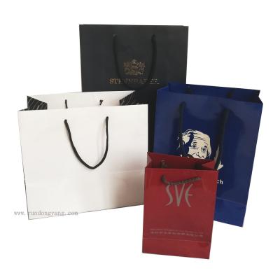 China Recyclable Custom Logo Print Shopping Paper Bag Clothing Shoe Packaging Gift Cheap Washable Paper Bag for sale