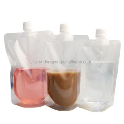 China Wholesale BIODEGRADABLE Clear Stand Up Spout Bag Plastic Drink Pouches With Suction Spout For Jam Leak Easy To Carry Spout Bag for sale