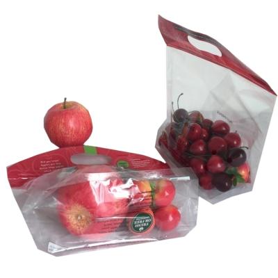 China Custom safety and waterproof transparent PE/PP plastic packaging ziplock bag for packing fresh vegetables and fruits for sale