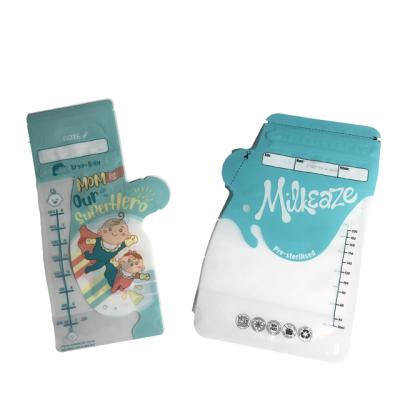 China BPA Free BPA Free Custom Printing Baby Feeding Holder Up Pouch Mother Breastmilk Storage Bag Zipper Packaging Plastic Bag for sale