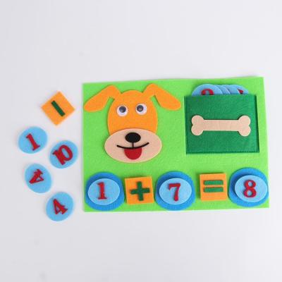 China Interesting Handmade Toddler Toys Educational Math Felt Toys Children Learning Baby Learning Math Toys for sale