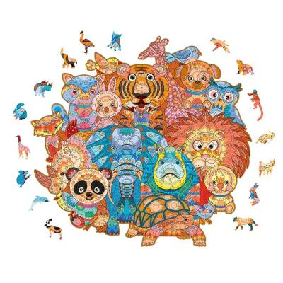 China Wonderfully Safety Factory Price Intelligence Brain Teaser Animal Shaped Wooden 3D Puzzle for sale