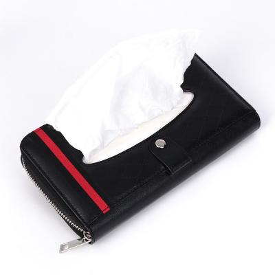 China New Design Tissue Holder Modern Leather Tissue Holder Square Leather Tissue Box Tissue Box for sale