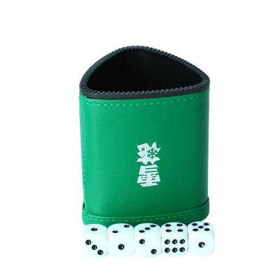 China DND Games Factory Wholesale Luxury Leather Dice Cup Set Leather Custom Logo for sale