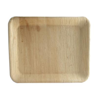 China 8x10inch Rectangle Compostable Biodegradable Disposable Palm Leaf Dishes for sale