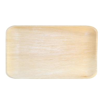 China 6x9inch Rectangle Compostable Biodegradable Disposable Palm Leaf Dishes for sale