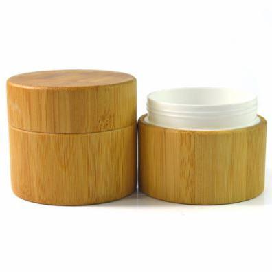 China Personal Care 30ml 50ml 100ml Small Bamboo Jar For Cream Empty Bamboo Cosmetic Jar for sale