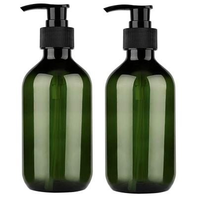 China Custom Logo200ml 300ml 400ml 500ml Cream Round Hotel Shampoo Lotion Plastic Empty Bottle With Pump for sale