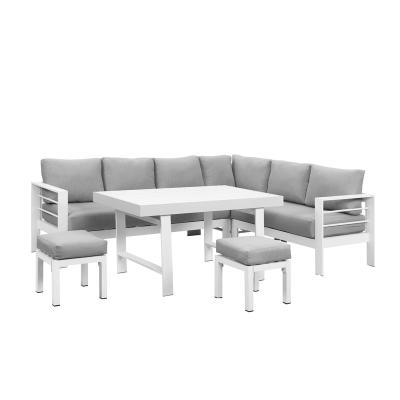 China 2020 Hot Sale Factory Price Modern Sectional Sofa Powder Coated Aluminum Outdoor Furniture Garden Set for sale