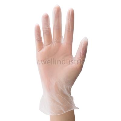 China Powder Free Clear Disposable PVC Food Grade Vinyl Gloves Anti-Slip For Kitchen OEM for sale