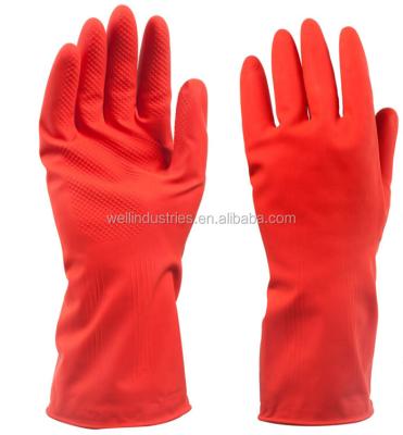 China Wholesale Price Dish Washing Long Latex Household Work Cleaning Room Gloves OEM Service for sale