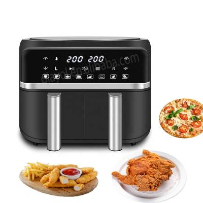 China Hot Amazon Products 2 Basket Air Fryer Hot Latest Hotel Trend Products In 2022 For Home Use 2400W 4L+4L Double Air Fryer for sale