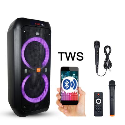 China No Height Feiyang TWS Dual 8inch Power Portable Karaoke Speaker BT with Wireless MIC Rechargeable Battery FG208-07 for sale