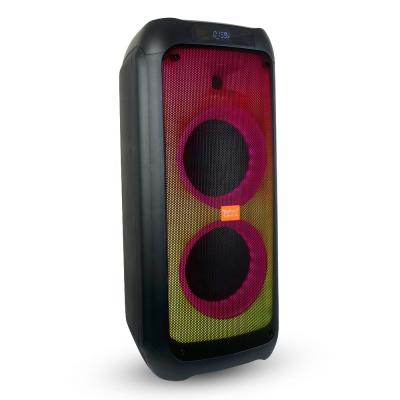 China Feiyang Dual 8 inch call promotion video outdoor speaker factory price with BT TWS 30W fire effect lighting FG208-13 for sale