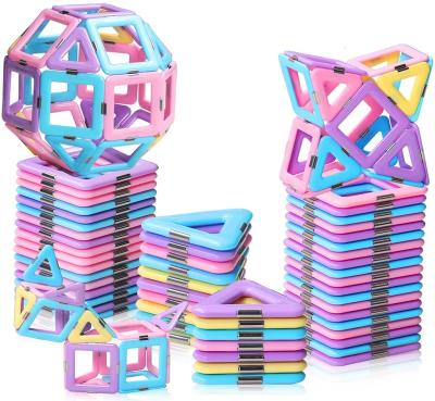 China Safety Non Toxic Plastic Blocks Toys Tiles Building Block Set Magnet Construction T for sale