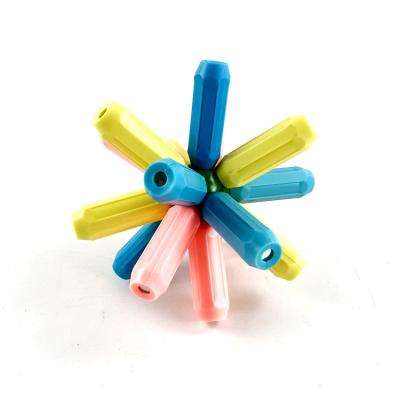 China Eco - Friendly Material Set Big Size Stick Block 60 Pcs Transparent Magnetic 3d Sticks Toy for sale