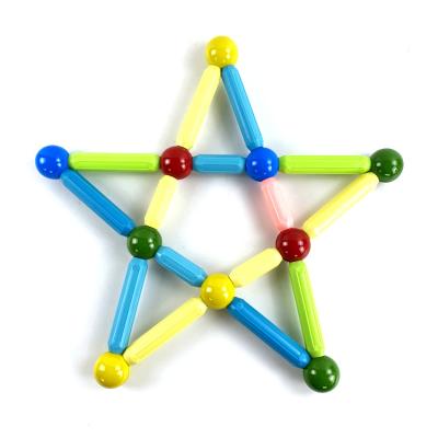 China Eco - Friendly Material Blocks Building 3d Toy Assembled Magnetic Sticks And Balls Toys for sale