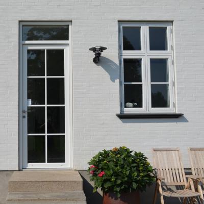 China French Swing Style UPVC Swing White Color Hung Passive PVC House Window Profile Frame Conch Glass Casement Windows Te koop