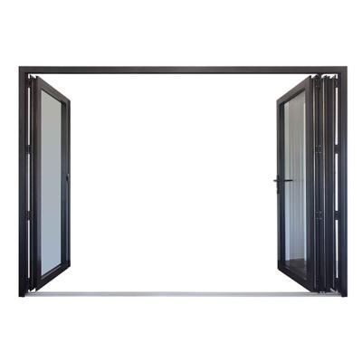 Chine Bulk Order Good Prices Modern Bi Folding Door Exterior For Patio Aluminum Folding Door Glass Roofing Glass Panels à vendre