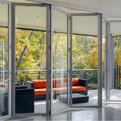 China American Standard Thermal Cut Screen NFRC Aluminum Profile Interior Door Folding Folding Aluminum Accordion Doors Te koop