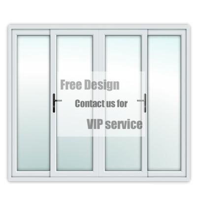 China Modern Design UPVC Profile Balcony Doors Tempered Glass Single Door Room PVC Sliding Doors Te koop