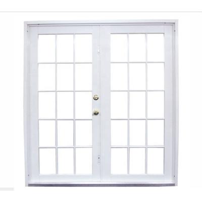 China Modern High Quality Profile UPVC Door Exterior Front Entry Double Glass Casement Doors for sale