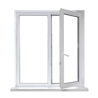 China Swing Quality Windows UPVC Profile Living Room Windows Single Glass Casement Windows for sale