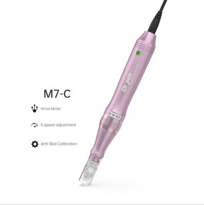 China Anti-puffiness skin rejuvenation mounted gold M7 electric micro-needle instrument derma pen for sale