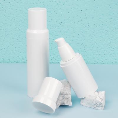 China Recyclable Packaging Maker Personal Care ECO Material Cylindrical Airless Bottle With Cap Makeup Base 30ml Empty Bottles for sale