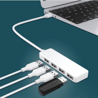 China 4-Port 4 in 1 Hot Ultra Thin USB 2.0 Hub Amazon Data Usb Hub 4-Port High Speed ​​4 in 1 USB 2.0 Hub for Macbook PC for sale