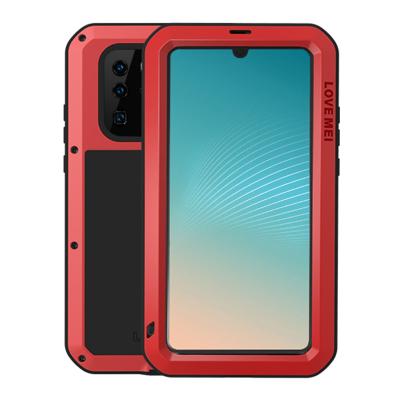 China Heavy Duty Metal Armor Shockproof Hybrid Case Lovemei Case For Huawei P30 Pro for sale