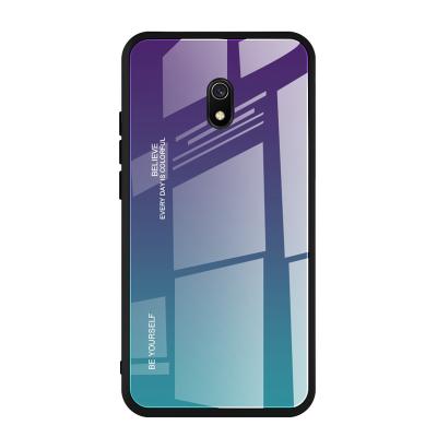 China Ultra Thin Mobile Accessories Tempered Glass TPU Cell Phone Case For Xiaomi Redmi 8A for sale