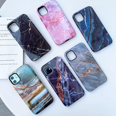 China Lightweight Marble Pattern TPU Solid PC Cell Phone Case For iPhone 11 Pro Max for sale